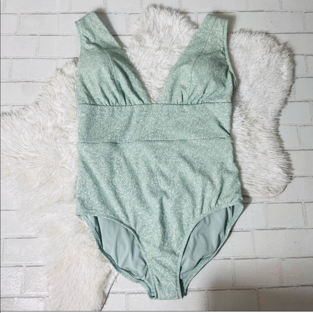 NWT Andie Mykonos Floral Seagreen One Piece Bathing Suit
